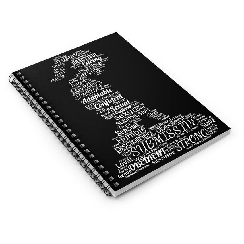 Submissive's Word Art Journal Spiral Notebook