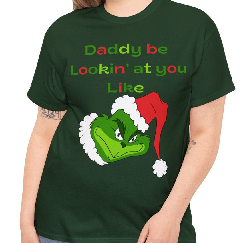 Daddy Grinch Sexy Christmas Sweatshirt T-shirt Sexy Cotton Tee