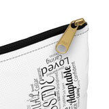 Kneeling Submissive Word Art Accessory Pouch Bag
