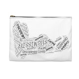 Kneeling Submissive Word Art Accessory Pouch Bag