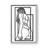 Minimalist Sensual Line Art Framed Canvas | Modern Feminine Wall Art | Bedroom Decor