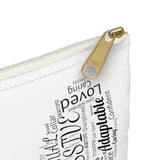 Kneeling Submissive Word Art Accessory Pouch Bag
