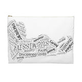 Kneeling Submissive Word Art Accessory Pouch Bag