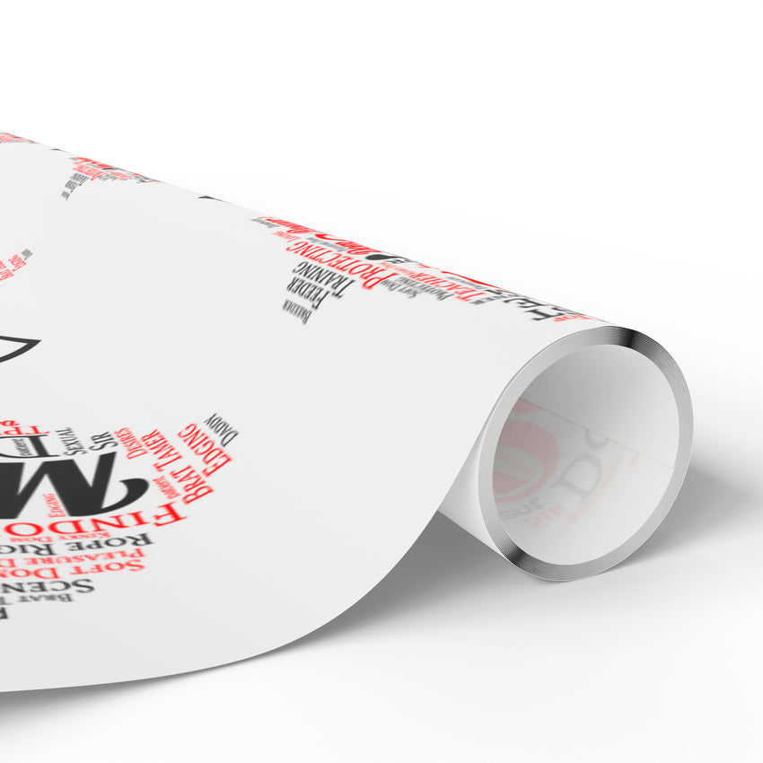 Master Dom Wrapping Paper Word Art Adult Gift Wrap