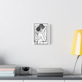 Minimalist Erotic Line Art Framed Canvas | Sensual Couple Wall Art | Modern Bedroom Décor