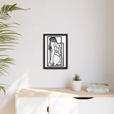 Minimalist Sensual Line Art Framed Canvas | Modern Feminine Wall Art | Bedroom Decor