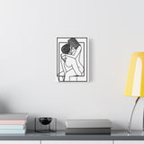 Minimalist Erotic Line Art Framed Canvas | Sensual Couple Wall Art | Modern Bedroom Décor