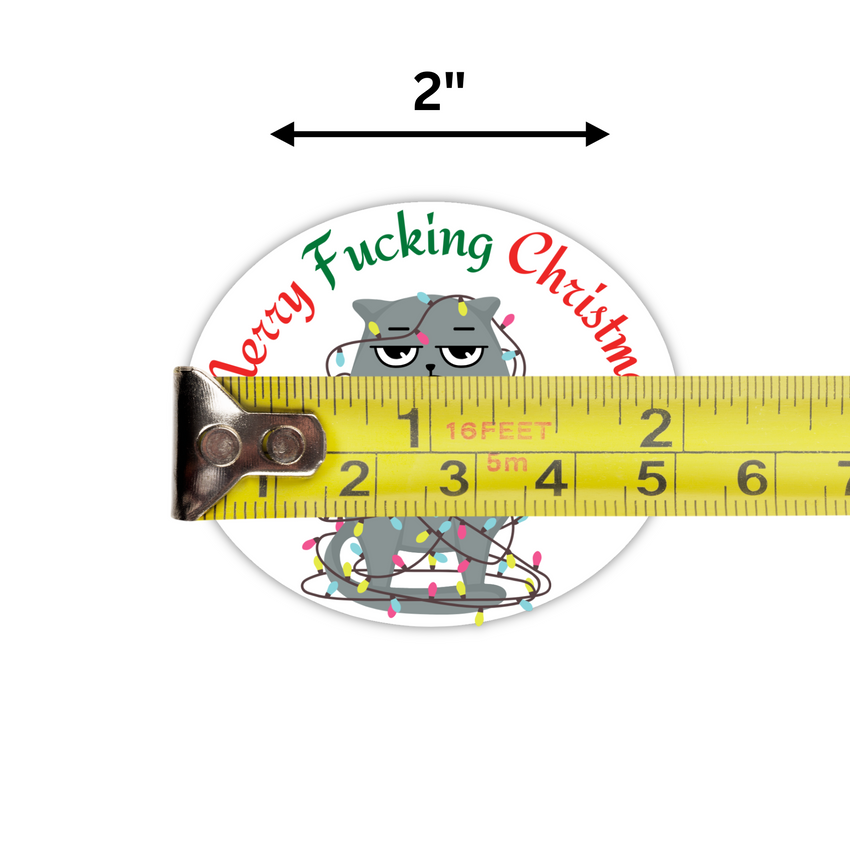 Cat Merry Fucking Christmas Sticker