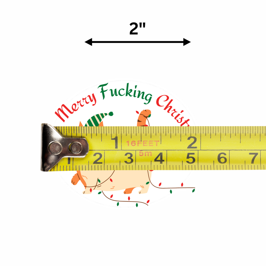 Cat  Merry Fucking Christmas Sticker Kinkmas