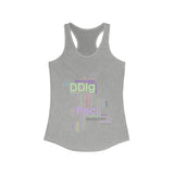BDSM Submissive Teddy Bear DDlg Word Art Women's Racerback Tank