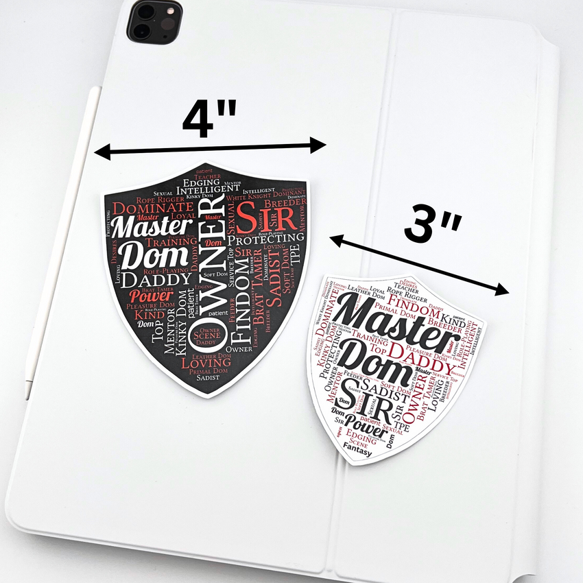 Dom Shield Word Art Sticker