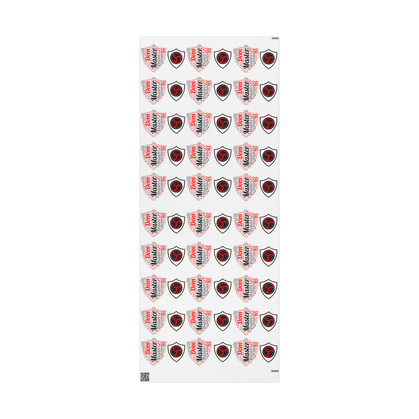 Master Dom Wrapping Paper Word Art Adult Gift Wrap