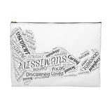 Kneeling Submissive Word Art Accessory Pouch Bag