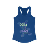 BDSM Submissive Teddy Bear DDlg Word Art Women's Racerback Tank