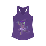 BDSM Submissive Teddy Bear DDlg Word Art Women's Racerback Tank