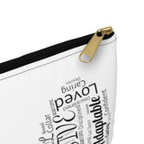 Kneeling Submissive Word Art Accessory Pouch Bag