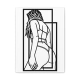 Minimalist BDSM Line Art Framed Canvas | Modern Dominance & Submission Wall Art | Bedroom Decor