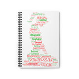 Christmas Word Art Journal Spiral Notebook