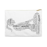 Kneeling Submissive Word Art Accessory Pouch Bag