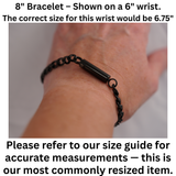 New Swivel Style Hidden Key Black Cuban Chain Bracelet