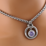 Amethyst Halo O-Ring Day Collar – Seductive Submissive Jewelry