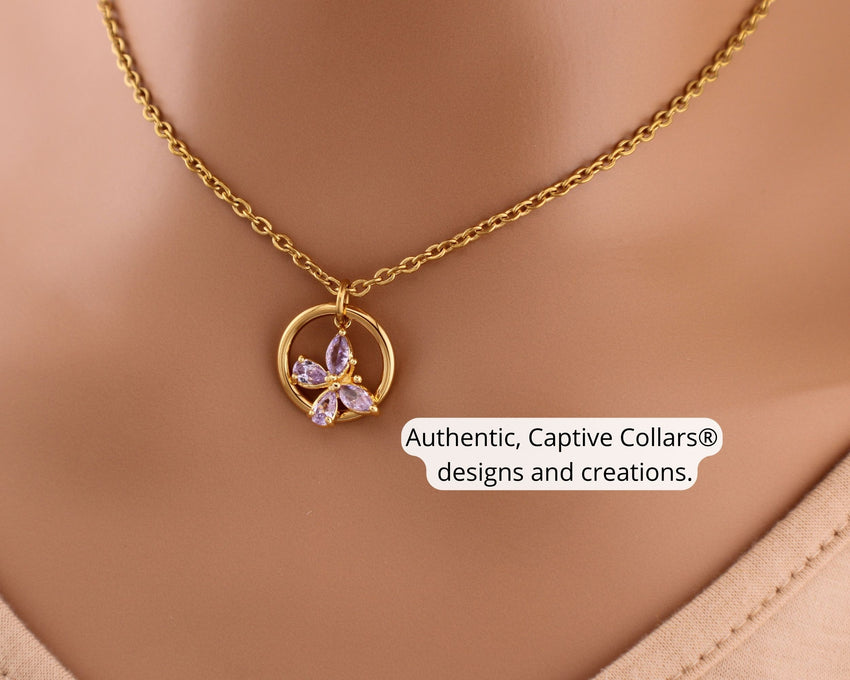 Yellow Butterfly Gem Necklace