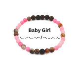 Morse Code Bracelet Set, Daddy, Baby Girl
