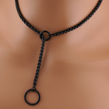 Choker Lariat Black O Ring