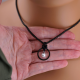 Black Wheat Chain Pearl O Ring