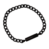 New Swivel Style Hidden Key Black Cuban Chain Bracelet