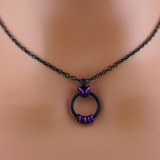 Black Morse Code Day Collar