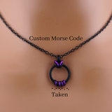 Black Morse Code Day Collar