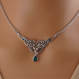 Emerald Celtic Sterling Silver