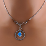 Blue Opal w/ CZ Diamonds Celtic O