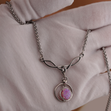 Pink Opal w/ CZ Diamonds Celtic O