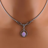 Pink Opal w/ CZ Diamonds Celtic O