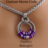 Custom Two-Word Morse Code O-Ring Day Collar