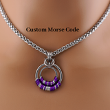 Custom Two-Word Morse Code O-Ring Day Collar