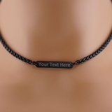 Master or Sub Custom Engraved Jewelry 4mm Wheat Anklet/ Bracelet/ Necklace