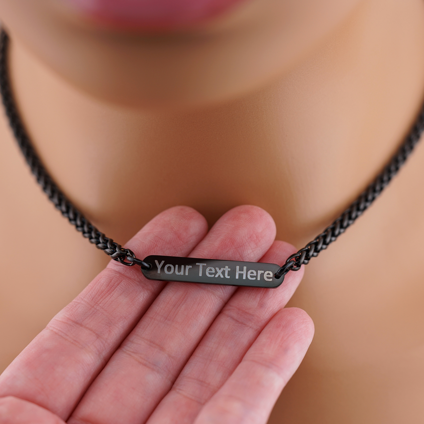 Master or Sub Custom Engraved Jewelry 4mm Wheat Anklet/ Bracelet/ Necklace