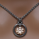 Citrine CZ on Wheat Chain