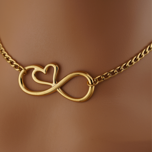 Gold Infinity Heart