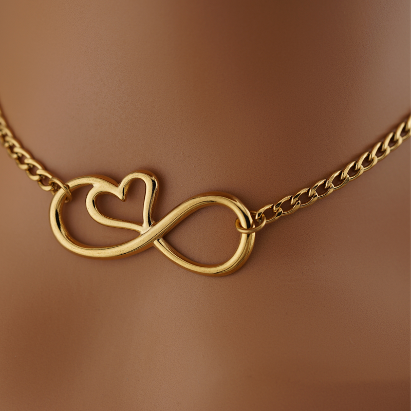Gold Infinity Heart