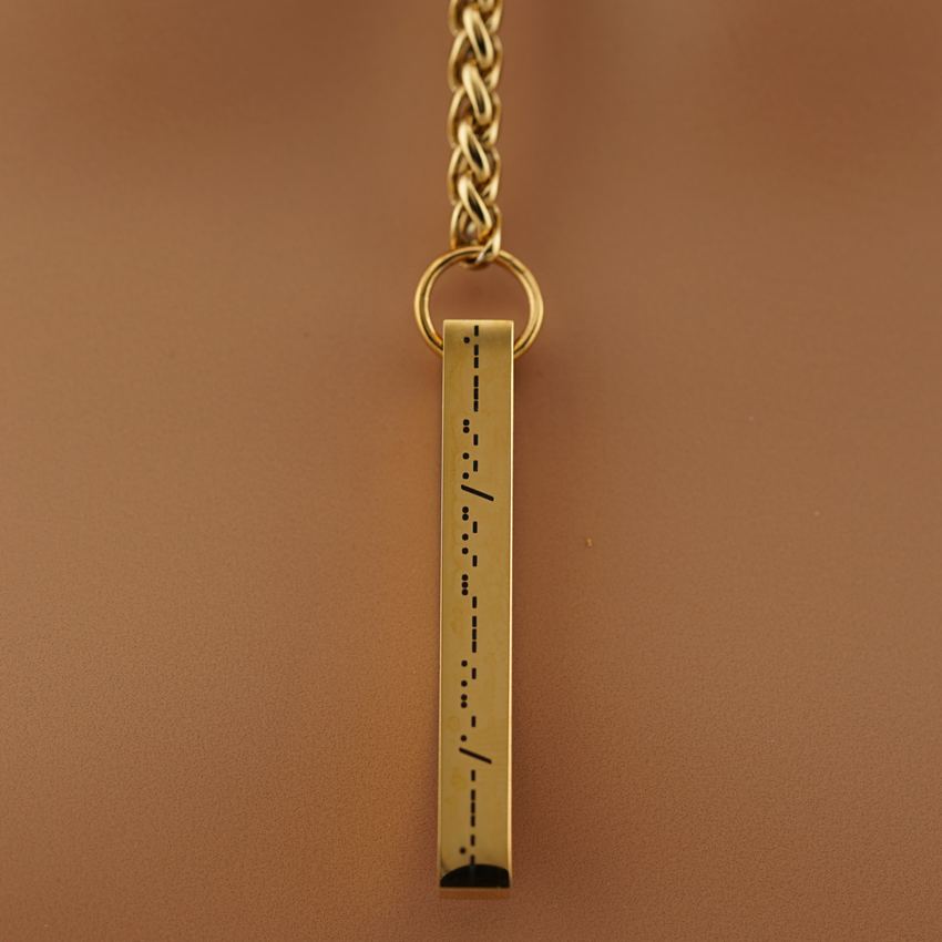 Gold Slip Chain BDSM O-Ring – Custom Hidden Morse Code