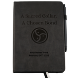 A Sacred Collar, A Chosen Bond - Personalized Leather Guest Book for a Collaring Ceremony