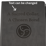 A Sacred Collar, A Chosen Bond - Personalized Leather Guest Book for a Collaring Ceremony