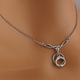 Celtic Knot O-Ring Day Collar Necklace with Handcuff