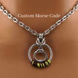 O-Ring & Handcuff Morse Code Day Collar Necklace