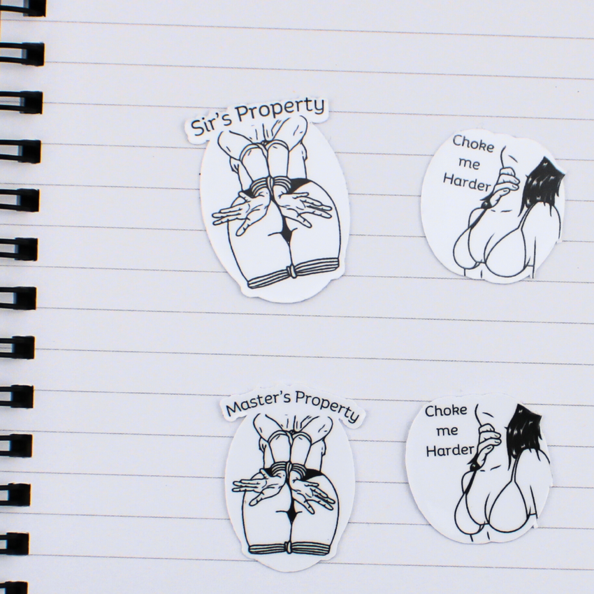 BDSM Submissive Dom Sticker Set