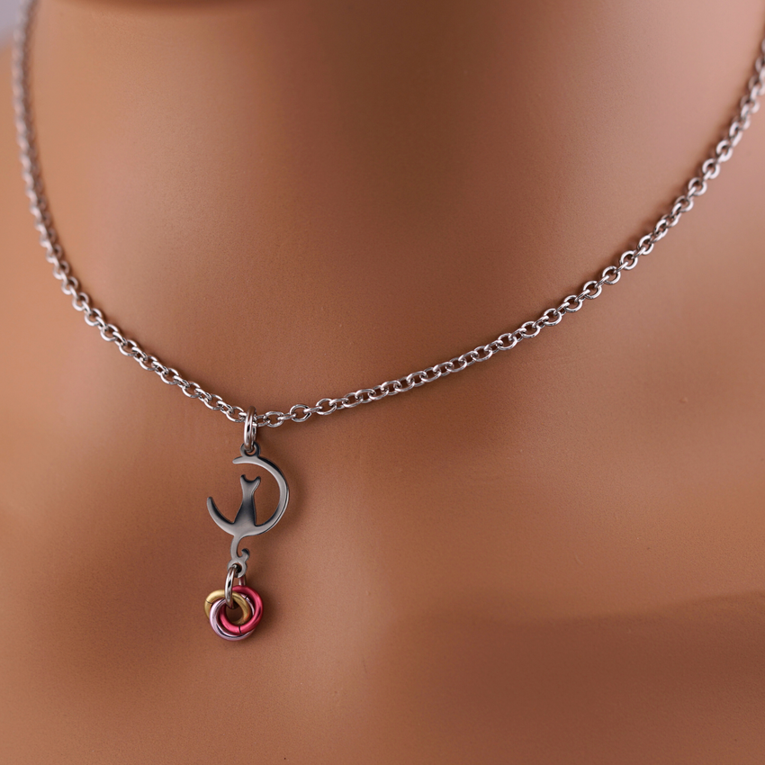 Kitten Day Collar | Custom Color BDSM O-Ring Necklace | Discreet Everyday Wear | Gift for Your Good Girl